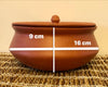 Degchi - Clay Cooking Pot Terracotta Cookware Non-glazed 100% Natural Microwave and Fridge friendly. Cookware and Serve Food. Used for making Curd / Butter / Biryani 1.8 / 1.0 / 0.70 Lt.
