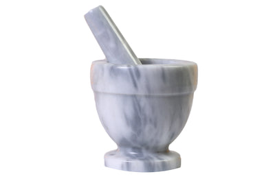 Marble Mortar Pestle. Herbs and Spices crusher. 4 " x 4 "