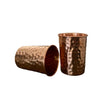 Copper Tumbler. Pack of 2 Tumblers / Mugs by Verka. Hand made Pure Copper Hammered. 250 ML