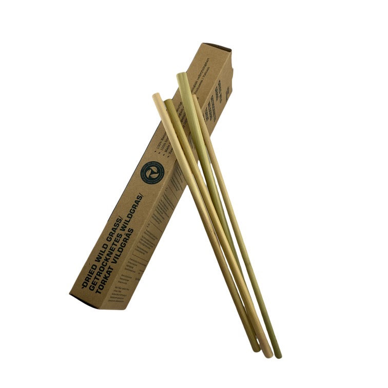 Grass Straws Biodegradable Compostable Disposable Natural Handmade Non Soggy No Glue. Holds Heat and Cold