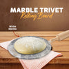 Marble Trivet. White Pure Marble Board. Anti Slip. Used to roll Pizza Dough, Pastries, Roti, Charcuterie (10" x 1").