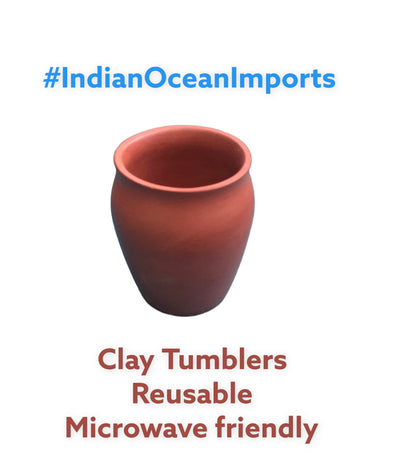 Handmade Terracotta Mugs. Reusable Clay Mugs used for drinking Chai Tea or Milk. 200 ML (8 Ounce)