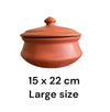 Unglazed Handmade Clay Cooking Pot Terracotta Microwave and Fridge friendly. Cookware and Serve Food.