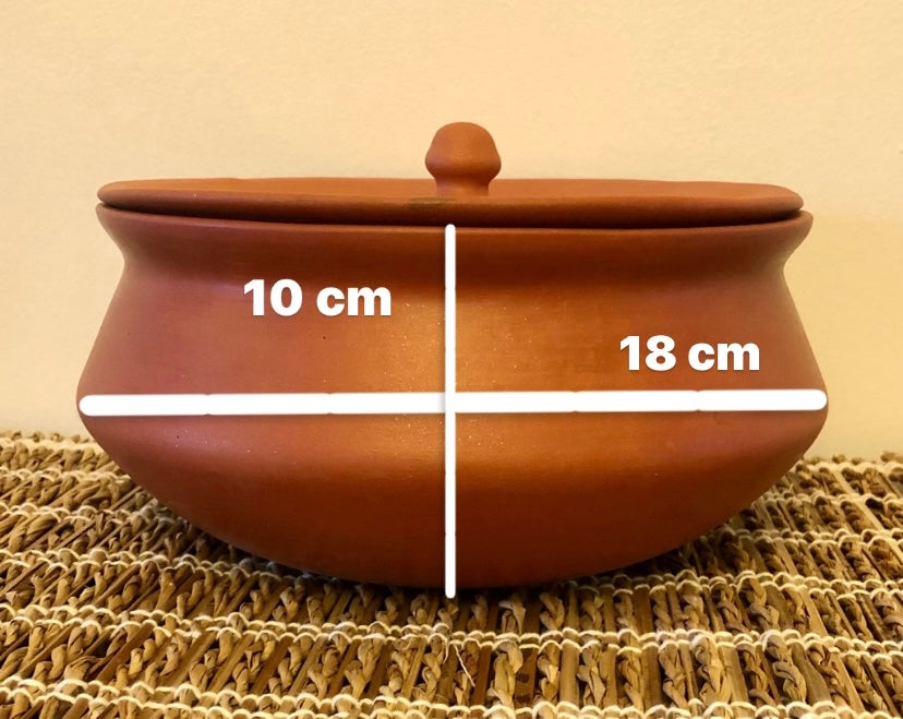 Verka's Clay Pressure Cooker. 100 % Natural Terracotta and Red